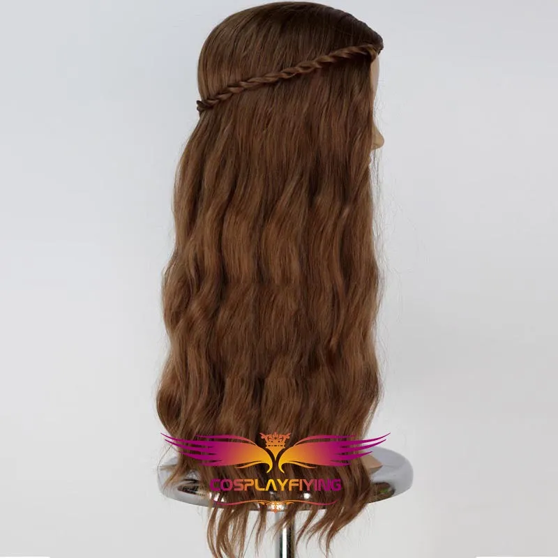 Game of Thrones Queen Cersei Lannister Brown Long Wavy Cosplay Wig Cosplay Prop for Girls Adult Women Halloween Carnival Party