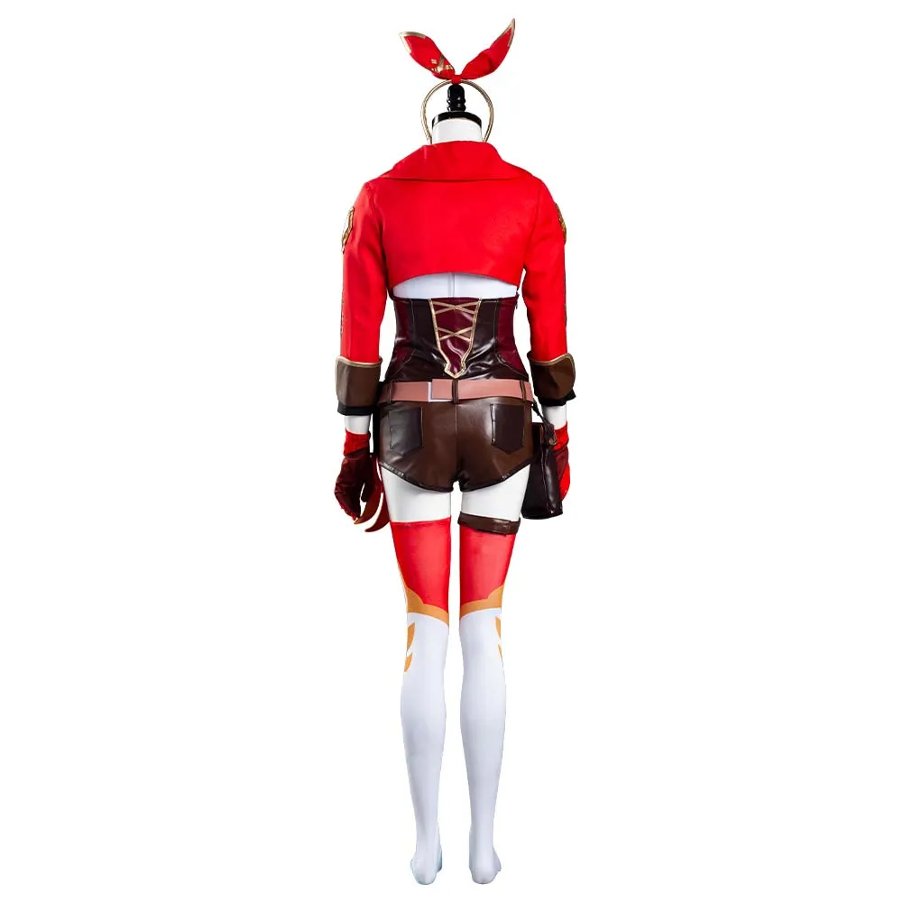 Genshin Impact Amber Halloween Carnival Suit Cosplay Costume Jumpsuit Outfits