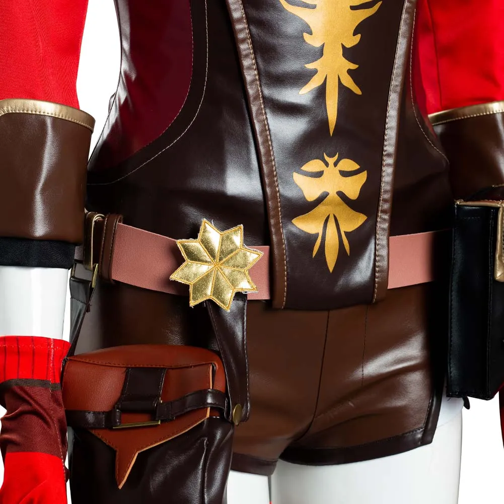 Genshin Impact Amber Halloween Carnival Suit Cosplay Costume Jumpsuit Outfits