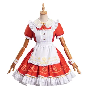 Genshin Impact KLEE Alice in Wonderland Alice Cosplay Costume Dress Outfits Halloween Carnival Suit