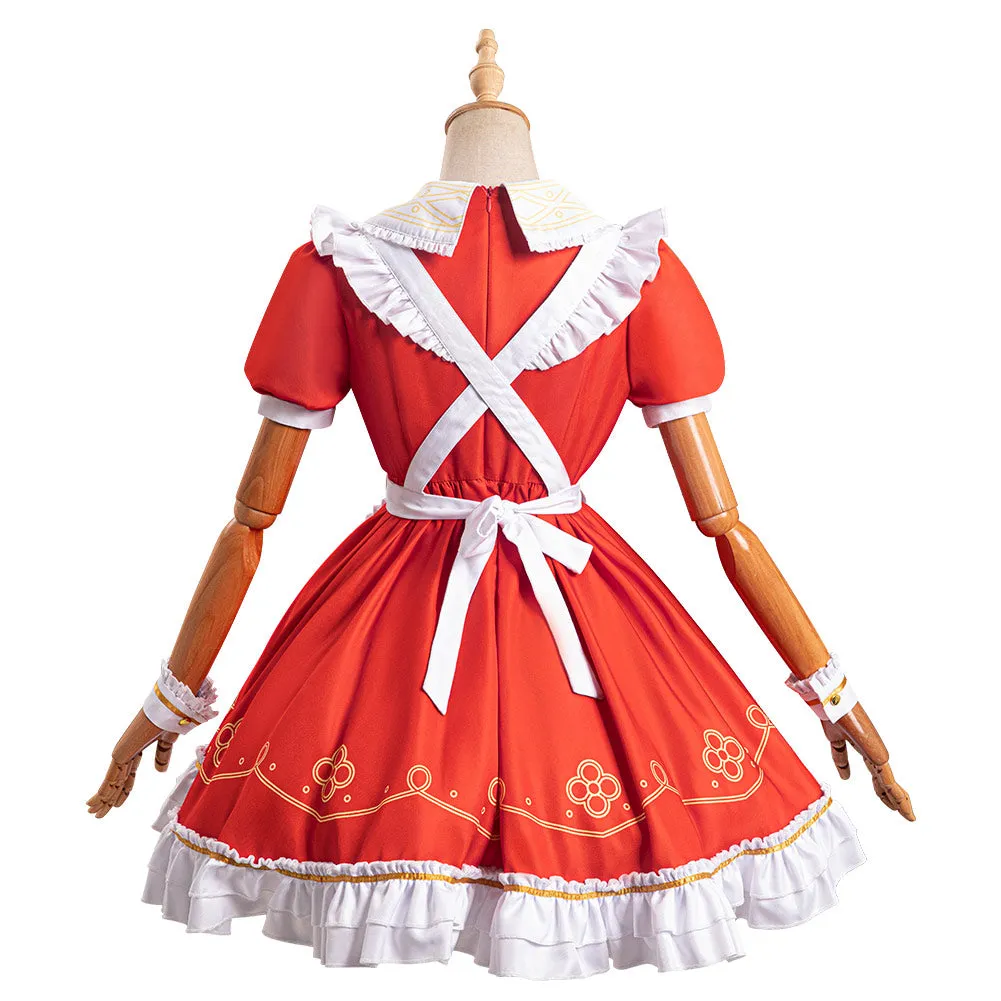 Genshin Impact KLEE Alice in Wonderland Alice Cosplay Costume Dress Outfits Halloween Carnival Suit