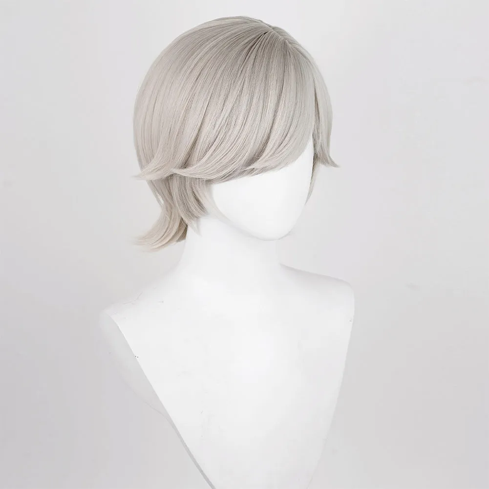 Genshin Impact Lyney Cosplay Wig Heat Resistant Synthetic Hair Halloween Party Carnival Props