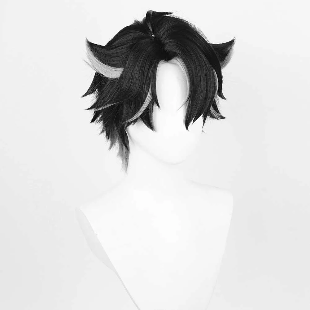 Genshin Impact Wriothesley Cosplay  Wig Heat Resistant Synthetic Hair Halloween Party Carnival Props