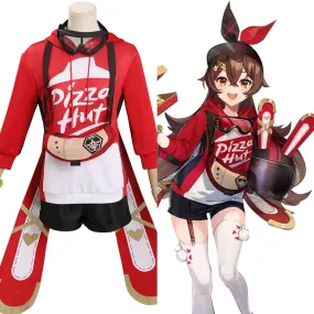 Genshin Impact X Pizzahut - Amber Cosplay Costume Outfits Halloween Carnival Suit