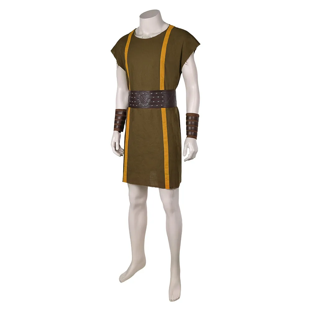 Gladiator 2024 Lucius Verus Yellow Brown Outfit Cosplay Costume Outfits Halloween Carnival Suit
