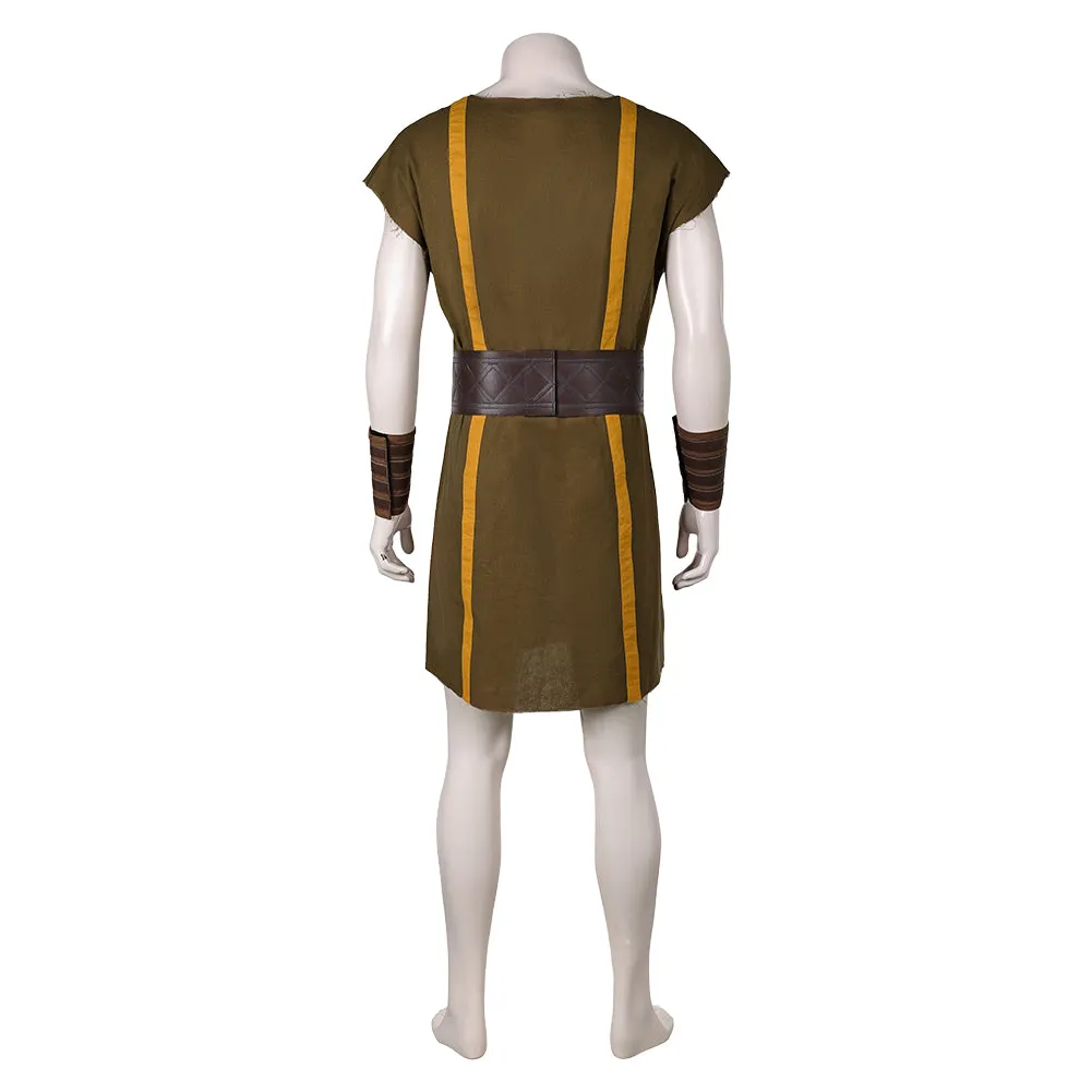 Gladiator 2024 Lucius Verus Yellow Brown Outfit Cosplay Costume Outfits Halloween Carnival Suit