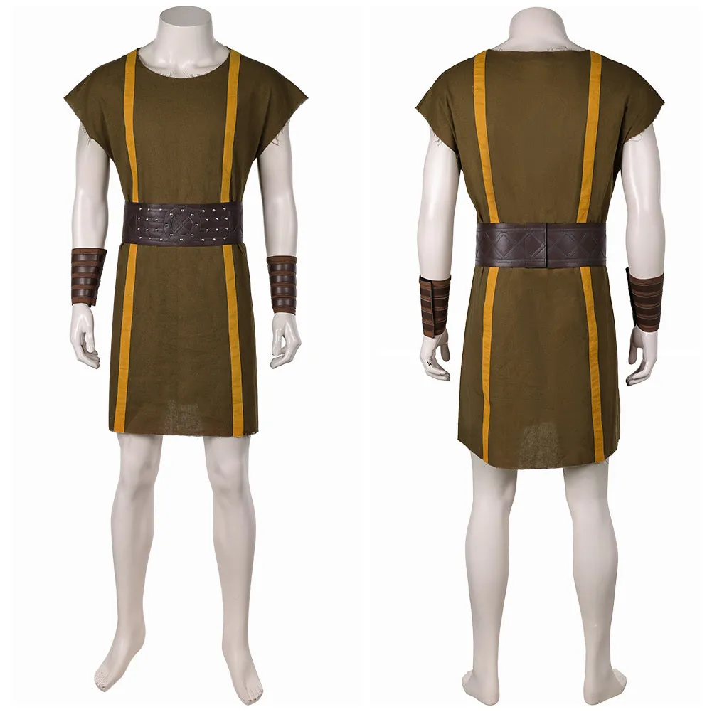 Gladiator 2024 Lucius Verus Yellow Brown Outfit Cosplay Costume Outfits Halloween Carnival Suit