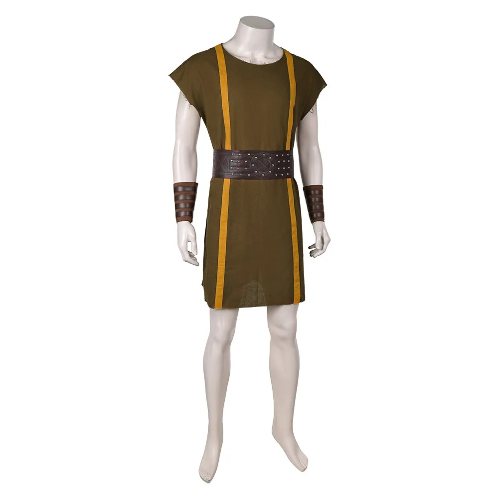 Gladiator 2024 Lucius Verus Yellow Brown Outfit Cosplay Costume Outfits Halloween Carnival Suit