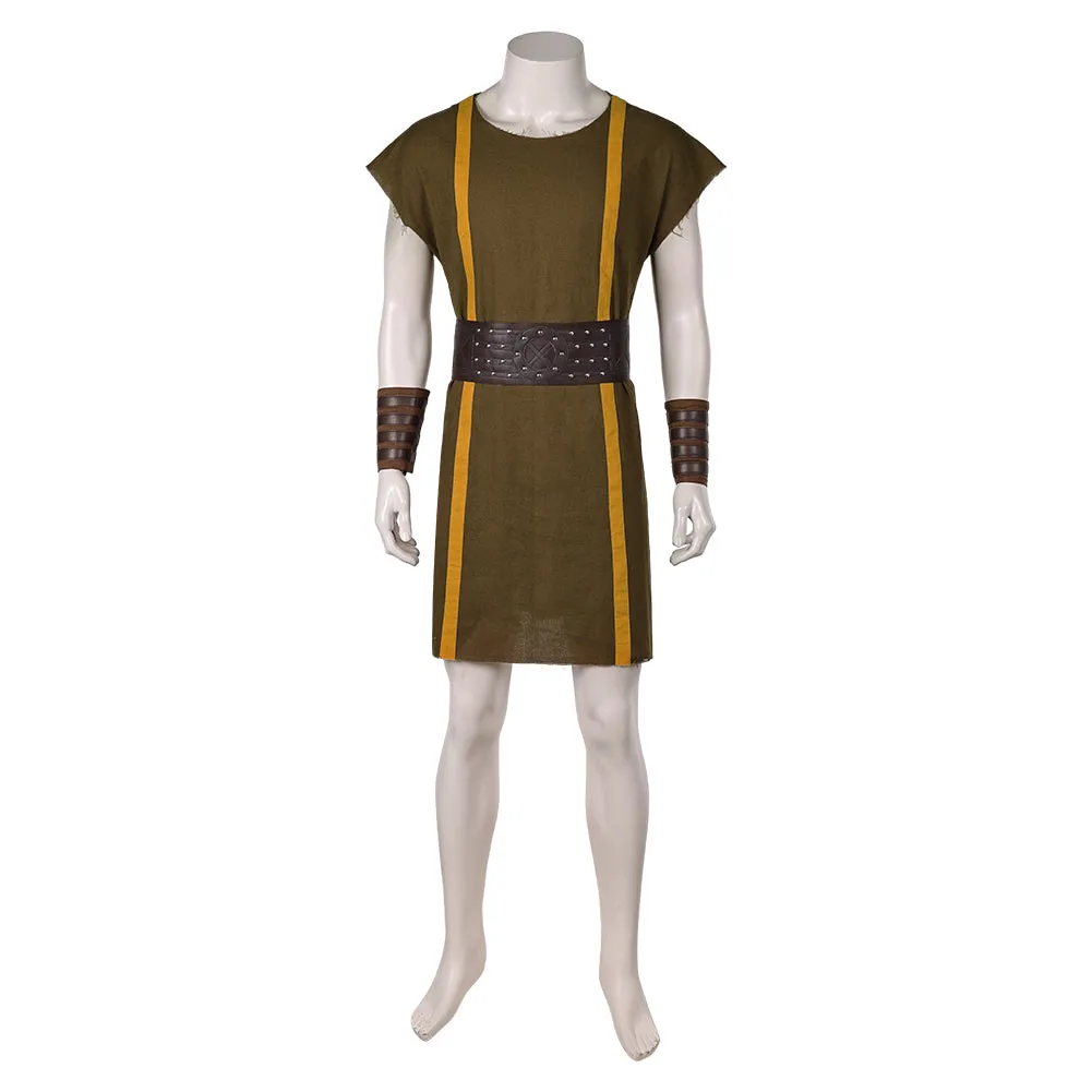Gladiator 2024 Lucius Verus Yellow Brown Outfit Cosplay Costume Outfits Halloween Carnival Suit