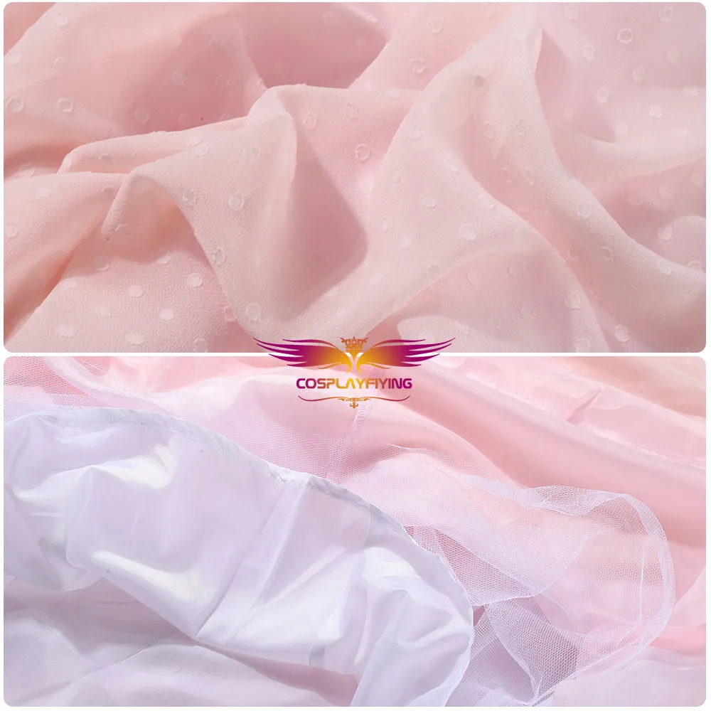 Hamilton Musical Angelica Pink Brown Stage Dress Concert Cosplay Costume Carnival Halloween