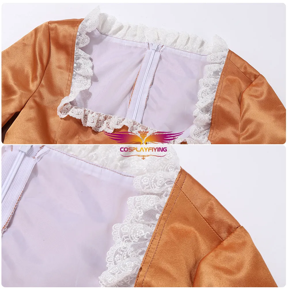 Hamilton Musical Angelica Pink Brown Stage Dress Concert Cosplay Costume Carnival Halloween
