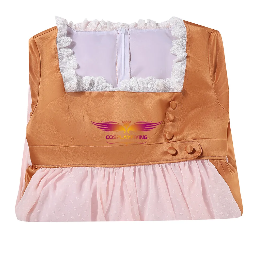 Hamilton Musical Angelica Pink Brown Stage Dress Concert Cosplay Costume Carnival Halloween