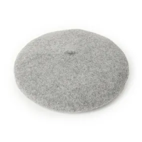 HEATHER GREY WOOL FELT BERET