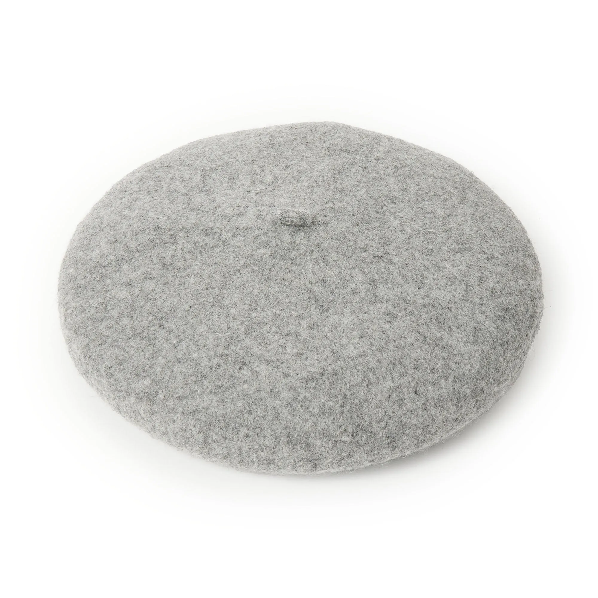 HEATHER GREY WOOL FELT BERET