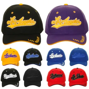 Heve Headwear Men's Embroidered Script City Name Baseball Cap Hat