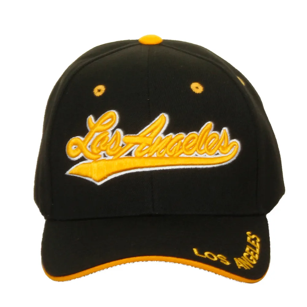Heve Headwear Men's Embroidered Script City Name Baseball Cap Hat