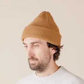 Homespun Knitwear - Cotton Thermal Waffle Beanie - Mustard