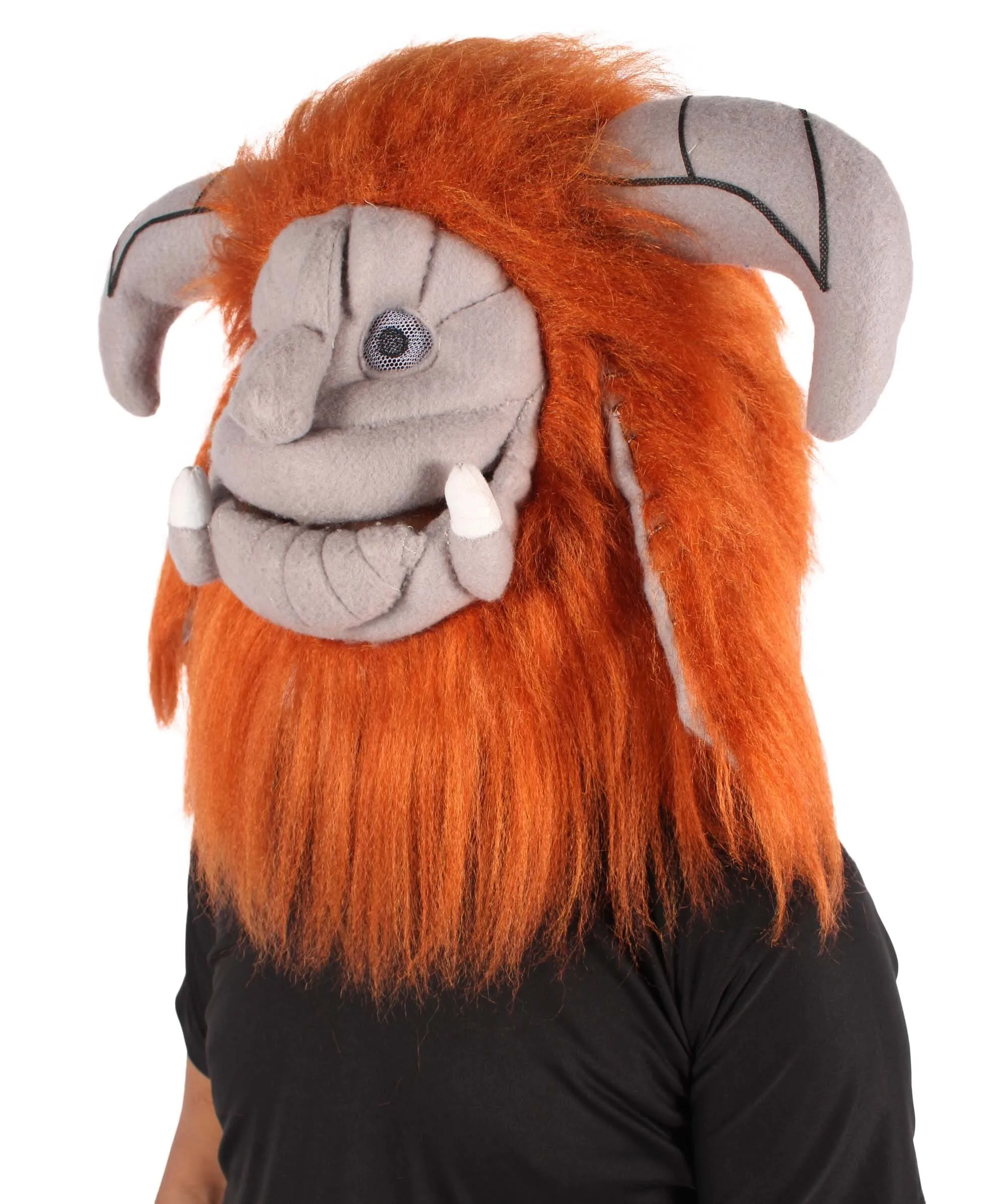 HPO Adult Unisex Brown and Red TV Movie Beast Mask| Perfect for Halloween and Cosplay| Flame-retardant Synthetic Material