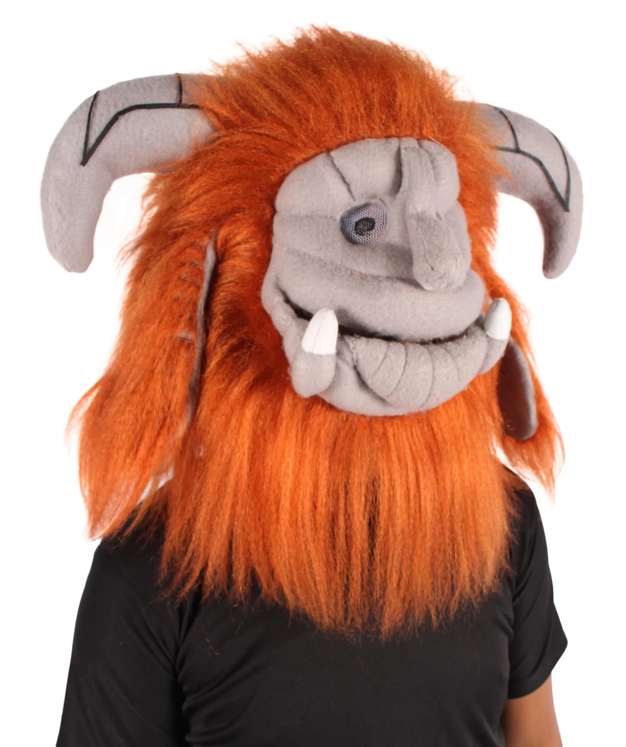 HPO Adult Unisex Brown and Red TV Movie Beast Mask| Perfect for Halloween and Cosplay| Flame-retardant Synthetic Material