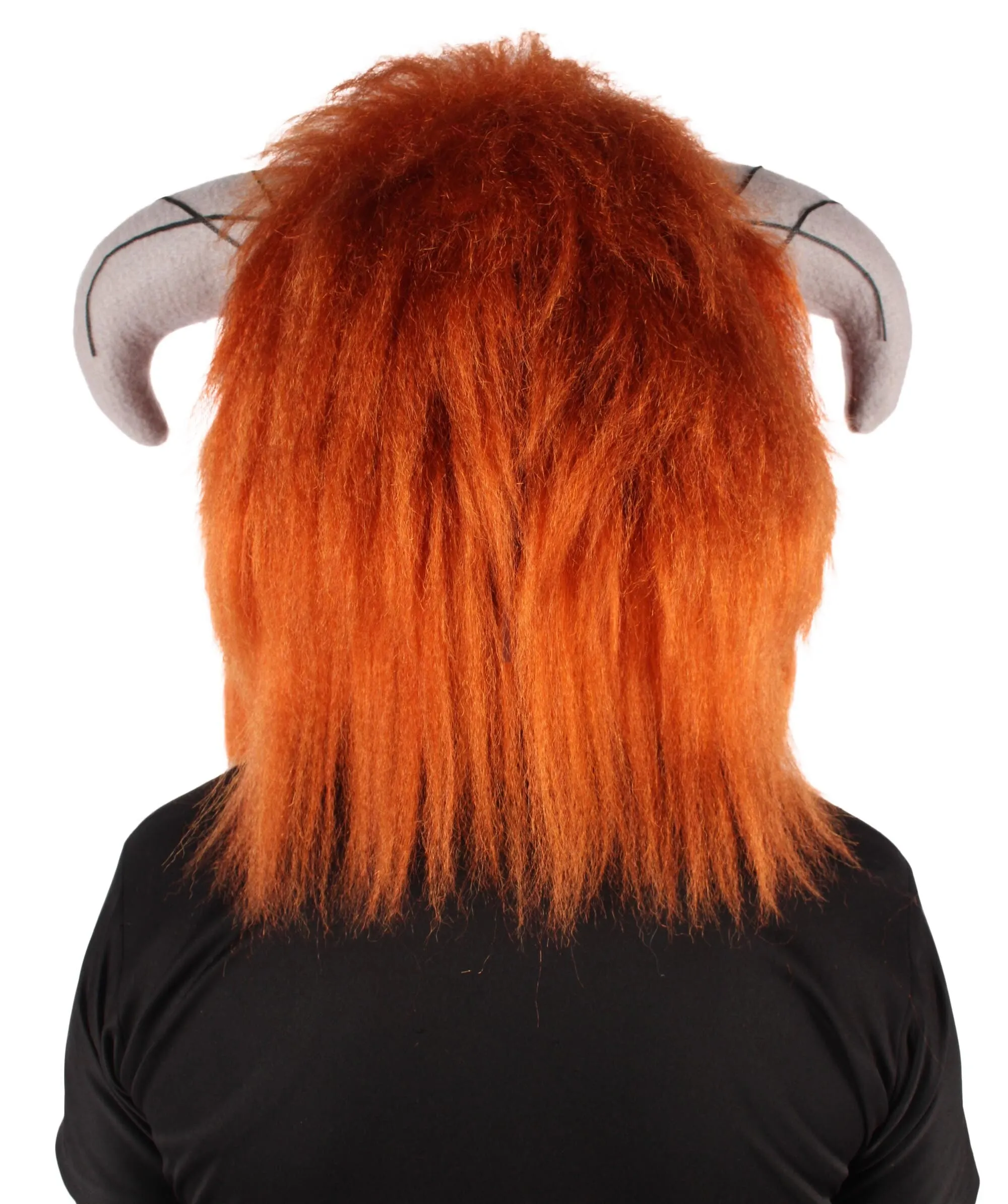 HPO Adult Unisex Brown and Red TV Movie Beast Mask| Perfect for Halloween and Cosplay| Flame-retardant Synthetic Material