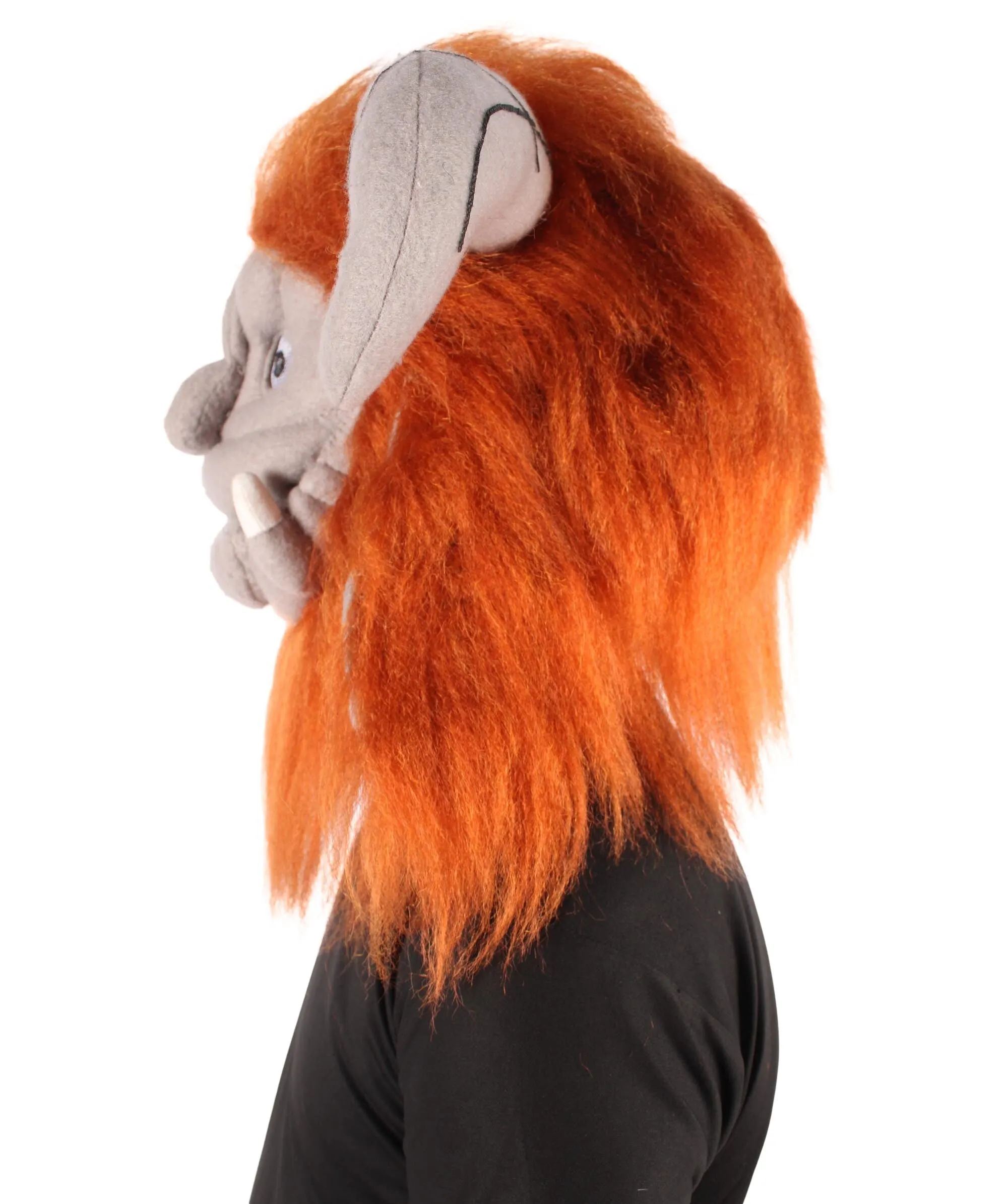 HPO Adult Unisex Brown and Red TV Movie Beast Mask| Perfect for Halloween and Cosplay| Flame-retardant Synthetic Material