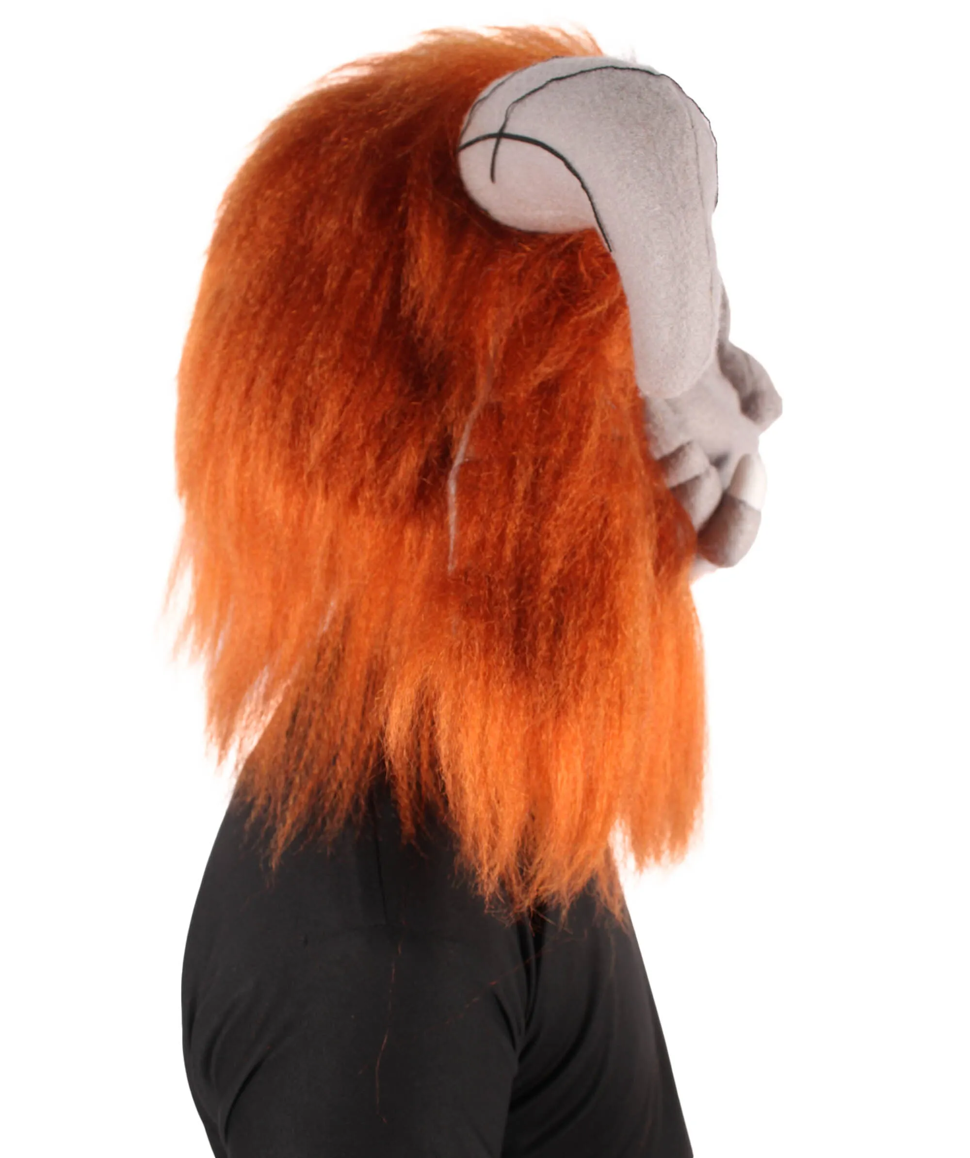 HPO Adult Unisex Brown and Red TV Movie Beast Mask| Perfect for Halloween and Cosplay| Flame-retardant Synthetic Material