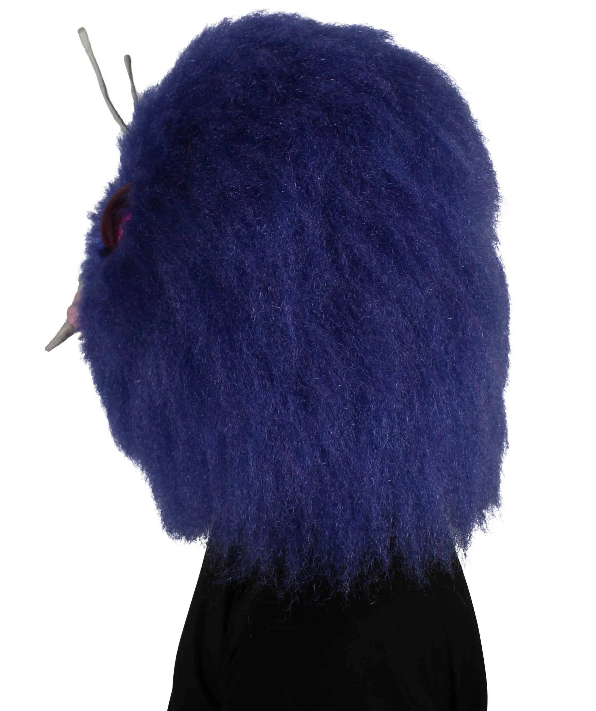 HPO Adult Unisex Cartoon Purple Furry Bug Mask| Perfect for Halloween| Flame-retardant Synthetic Fiber