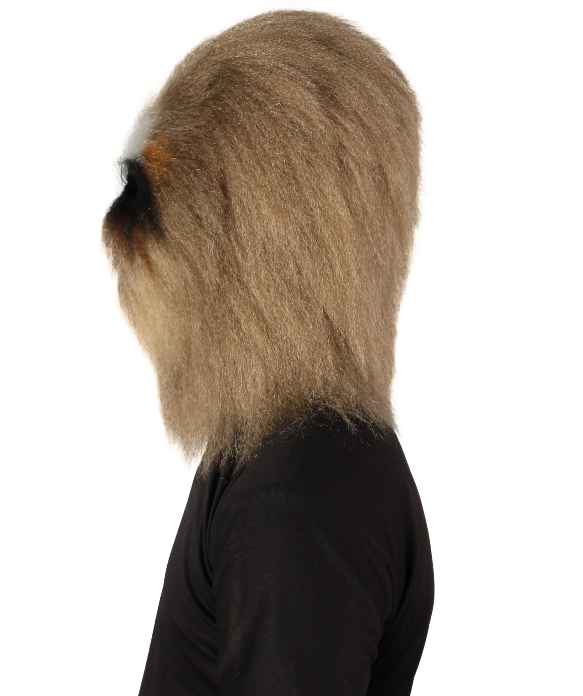 HPO Adult Unisex Cozy Furry Sloth Brown Mascot Mask| Best for Halloween and Cosplay| Flame-retardant Synthetic Fiber