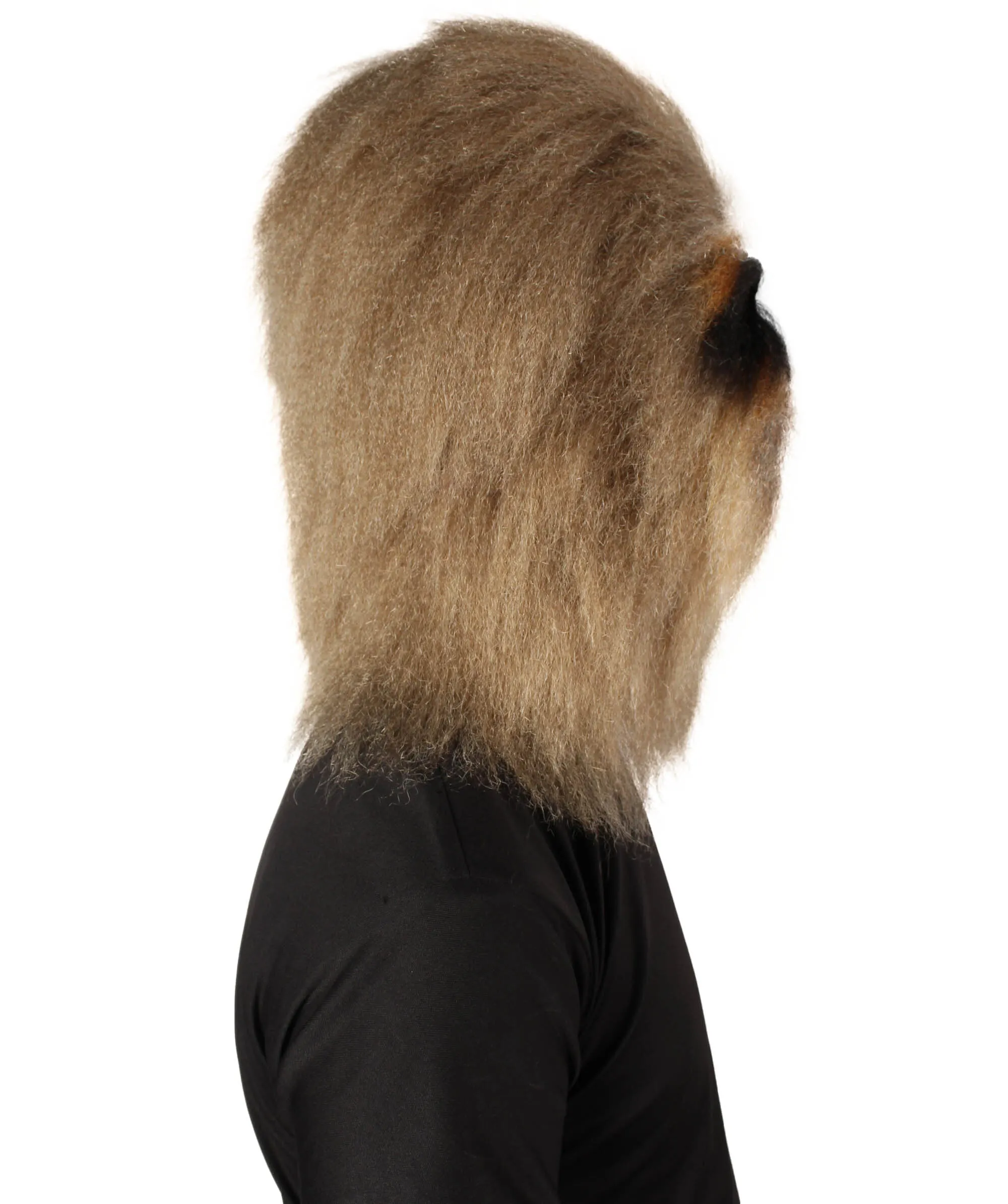 HPO Adult Unisex Cozy Furry Sloth Brown Mascot Mask| Best for Halloween and Cosplay| Flame-retardant Synthetic Fiber