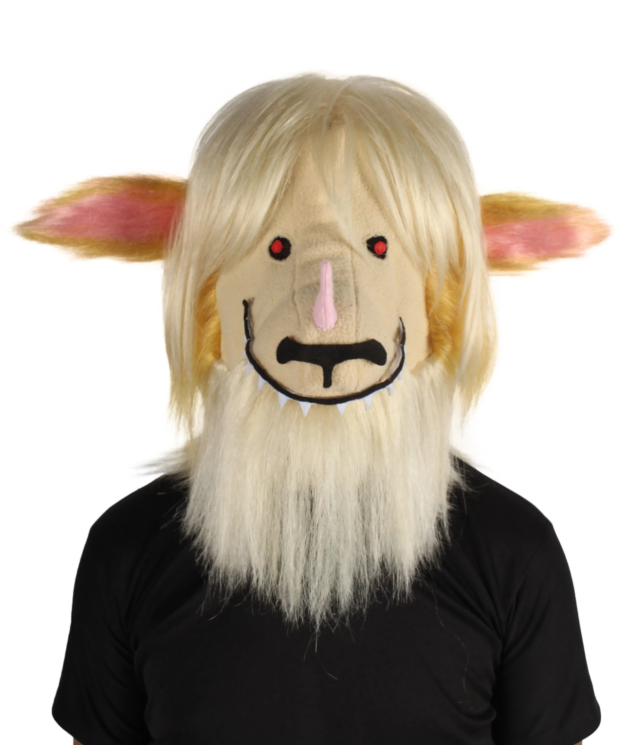 HPO Adult Unisex Unicorn Demon Blonde Doggy Mask| Perfect for Halloween| Flame-retardant Synthetic Fiber