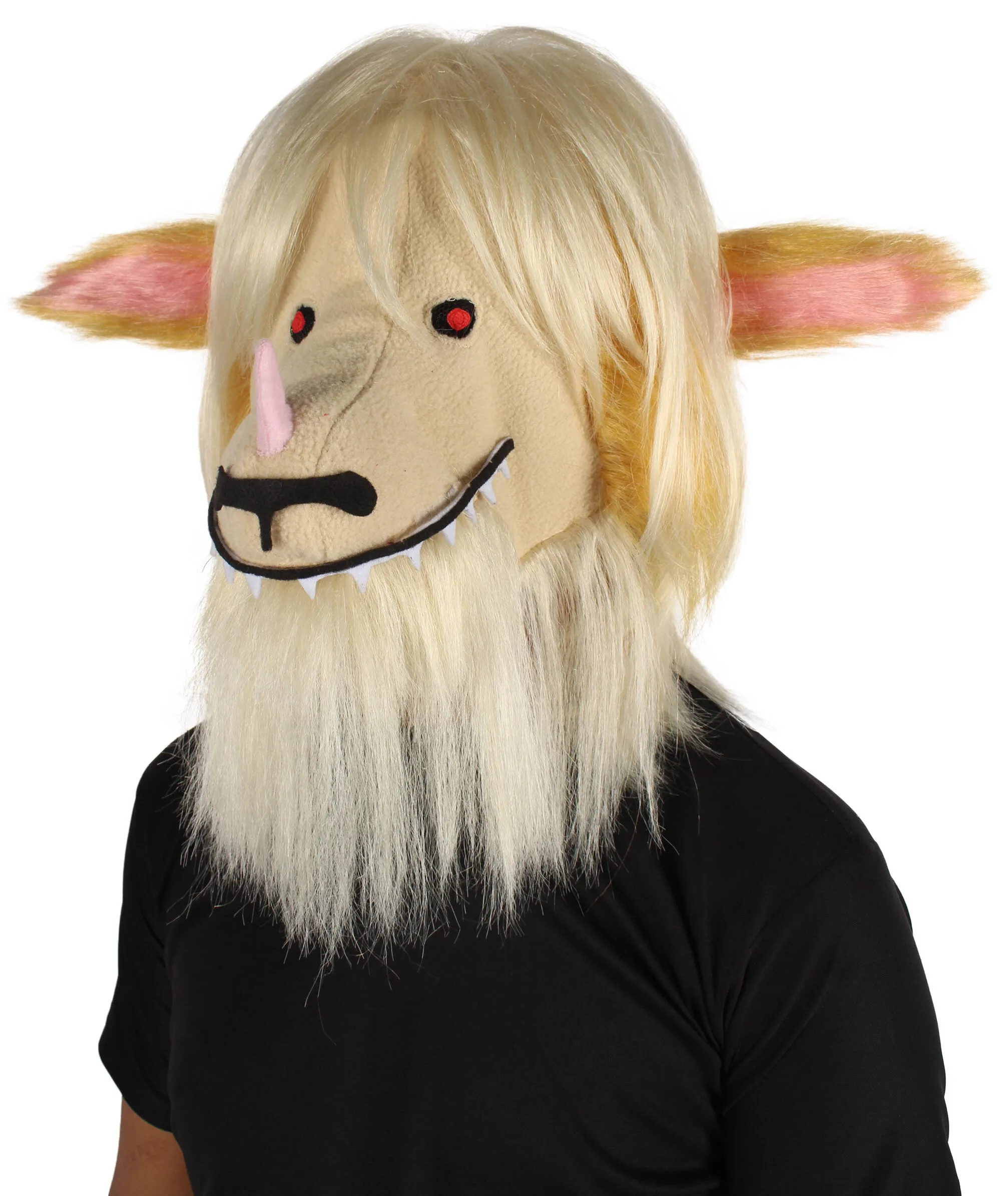 HPO Adult Unisex Unicorn Demon Blonde Doggy Mask| Perfect for Halloween| Flame-retardant Synthetic Fiber