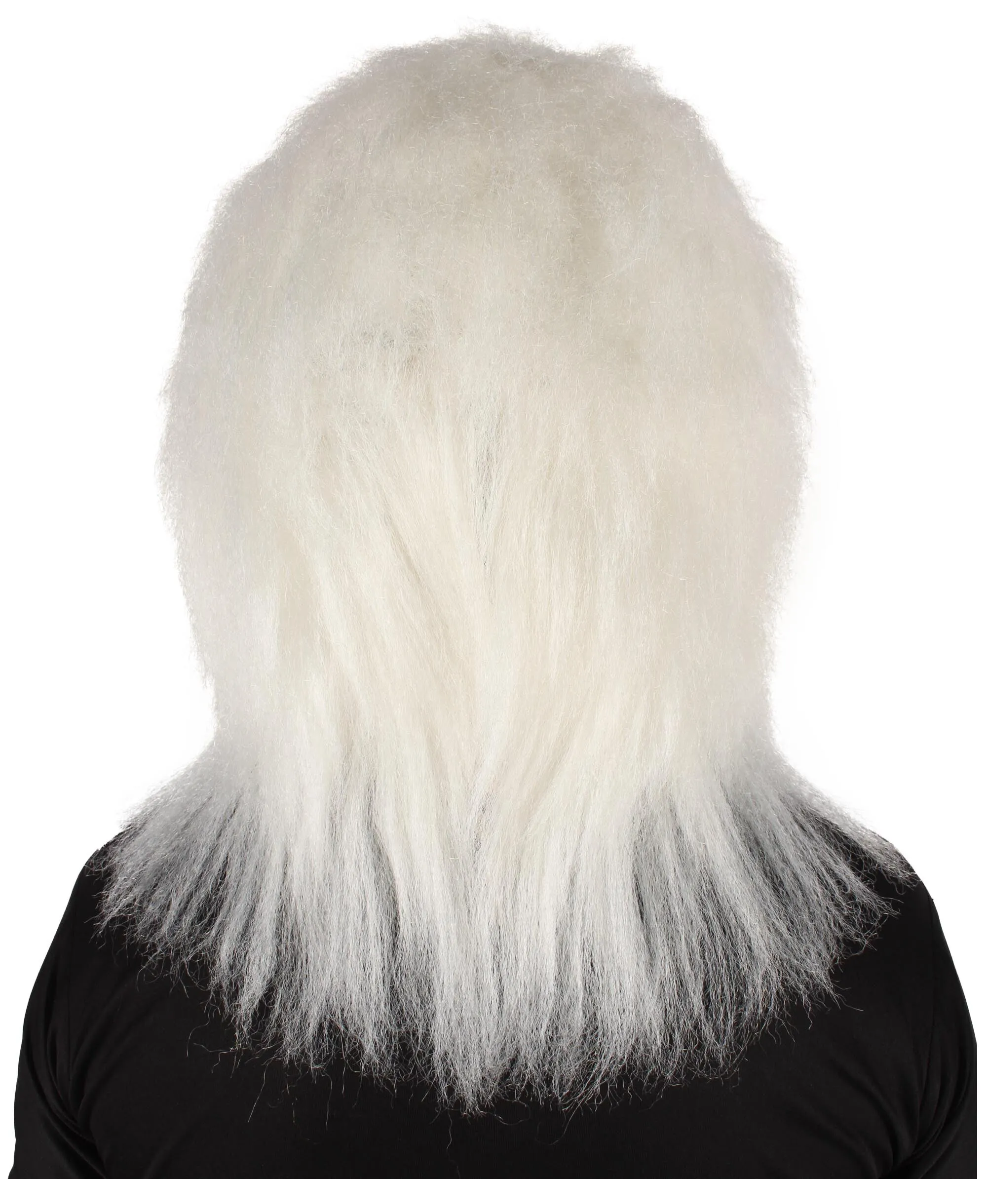 HPO Adult Unisex White and Orange Furry Storke Mask| Best for Halloween and Cosplay| Flame-retardant Synthetic Fiber