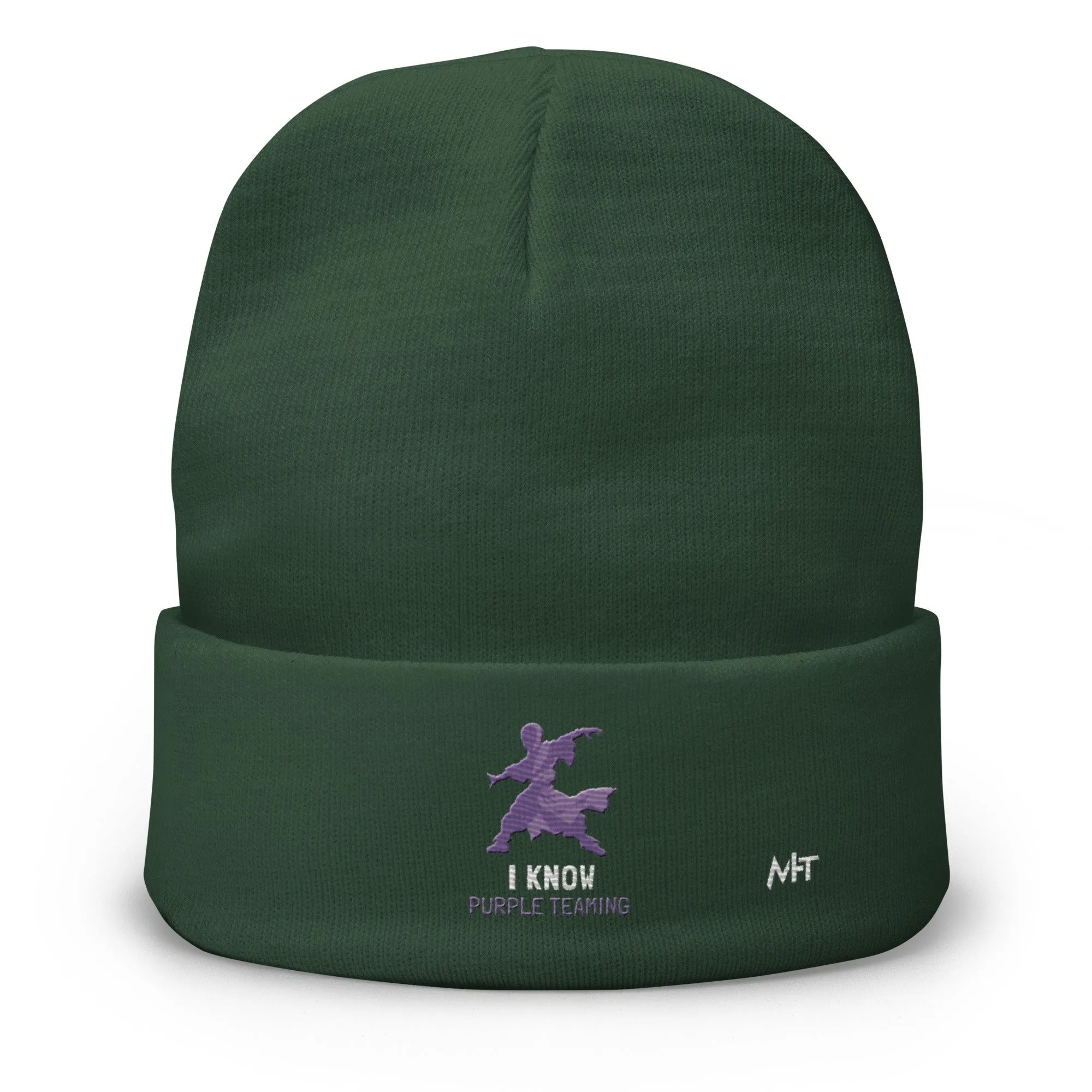 I Know Purple Teaming - Embroidered Beanie