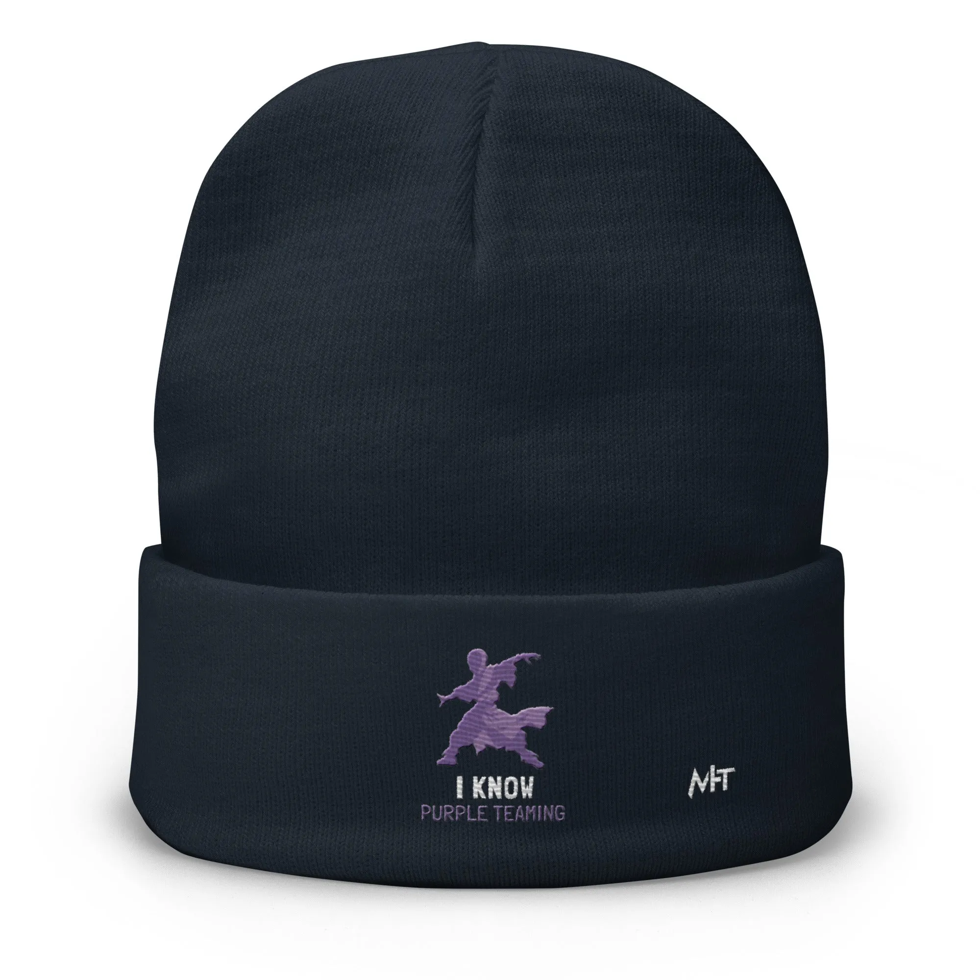 I Know Purple Teaming - Embroidered Beanie