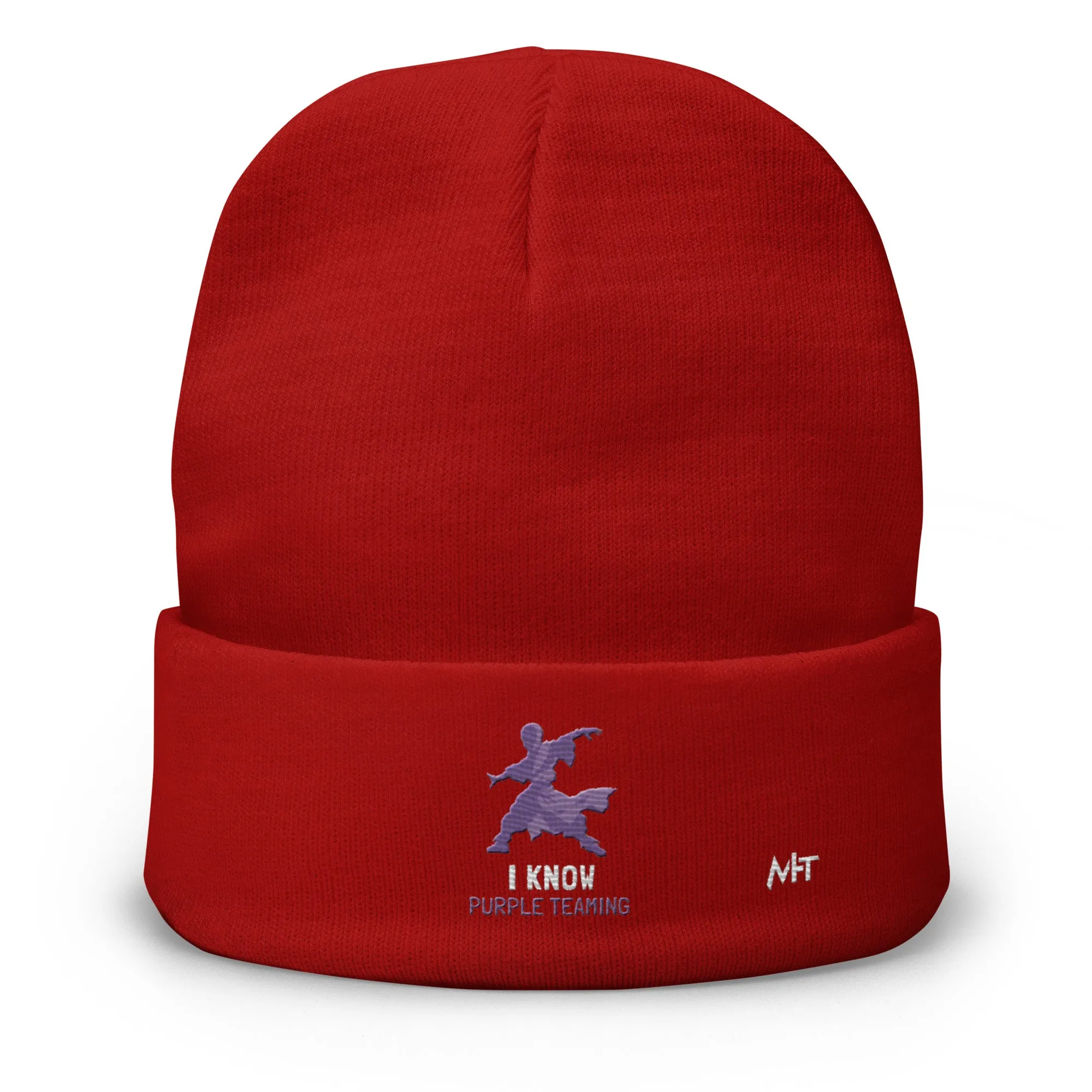 I Know Purple Teaming - Embroidered Beanie