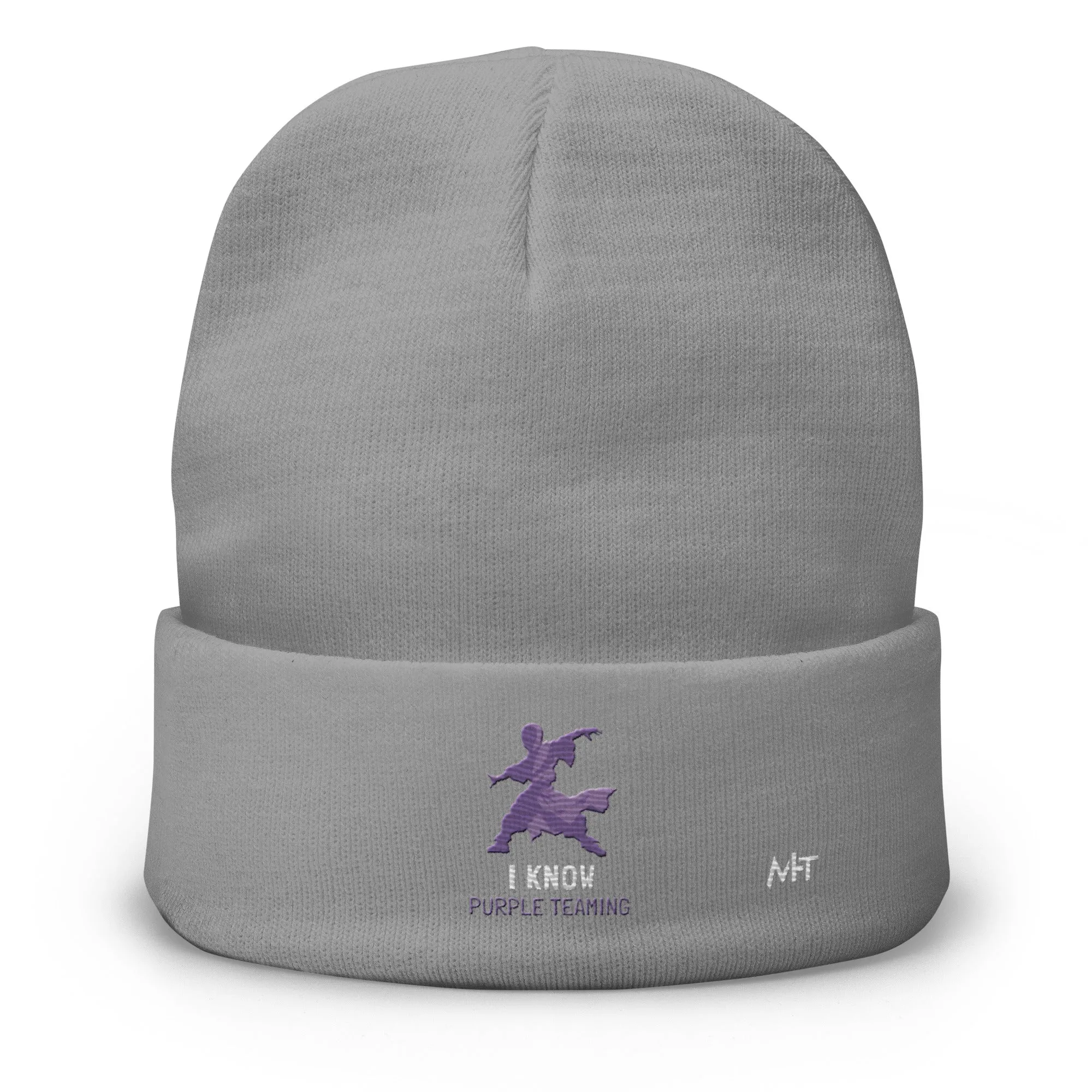 I Know Purple Teaming - Embroidered Beanie