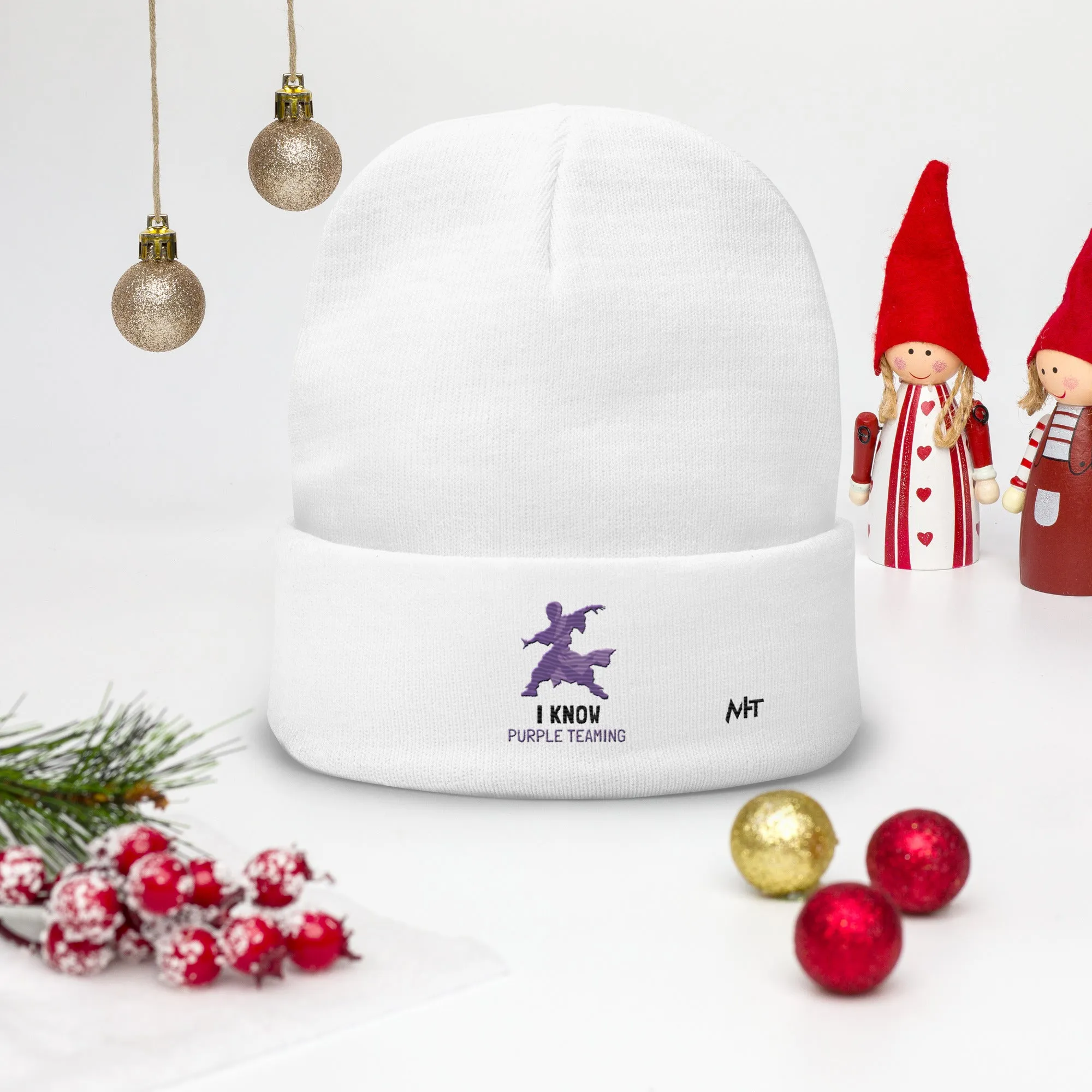 I Know Purple Teaming - Embroidered Beanie