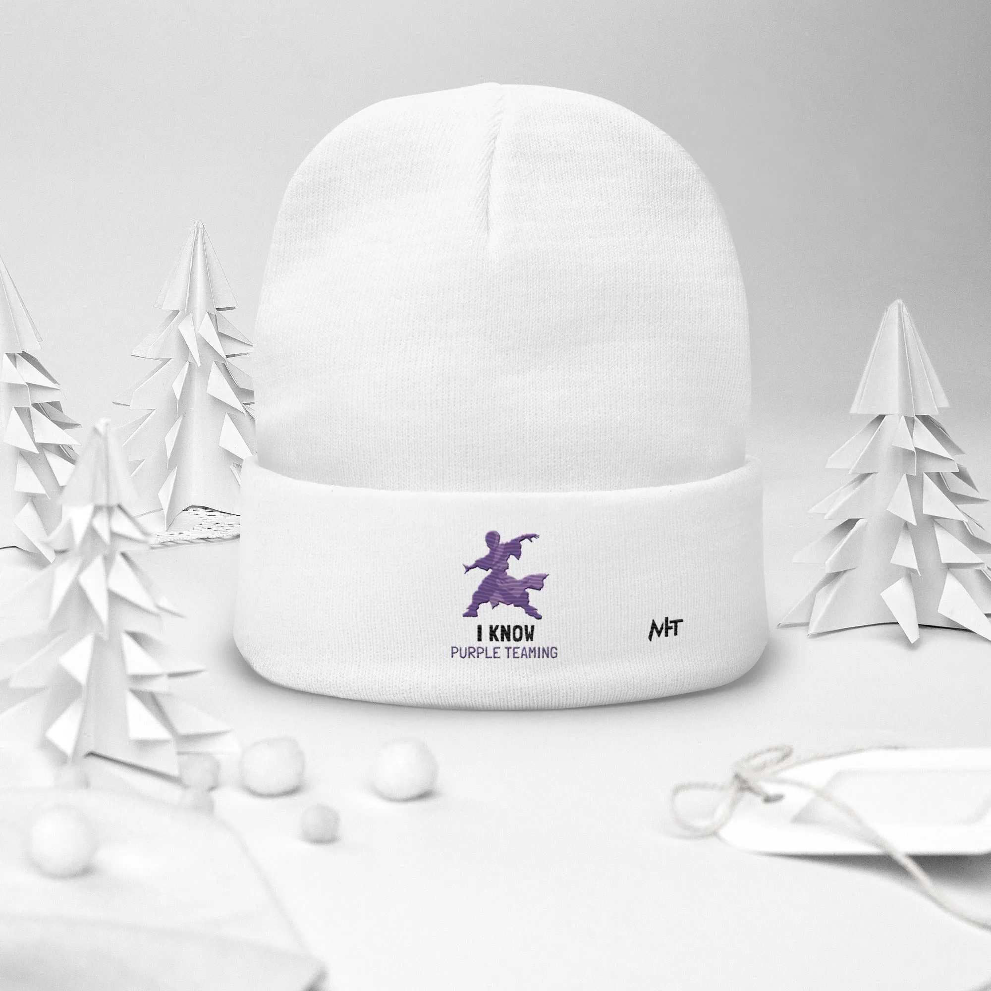 I Know Purple Teaming - Embroidered Beanie