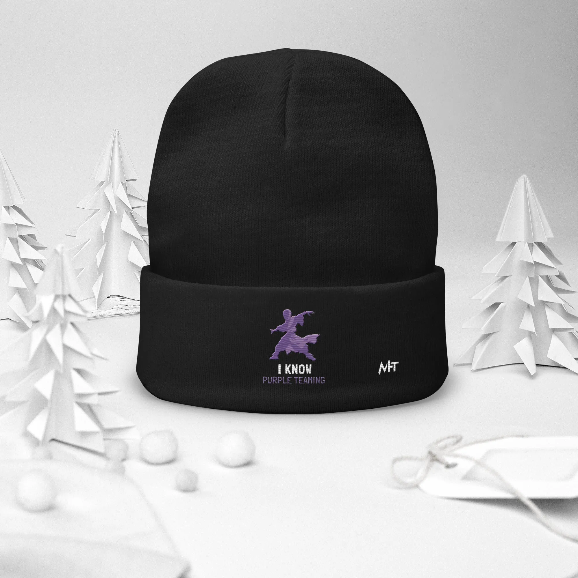 I Know Purple Teaming - Embroidered Beanie