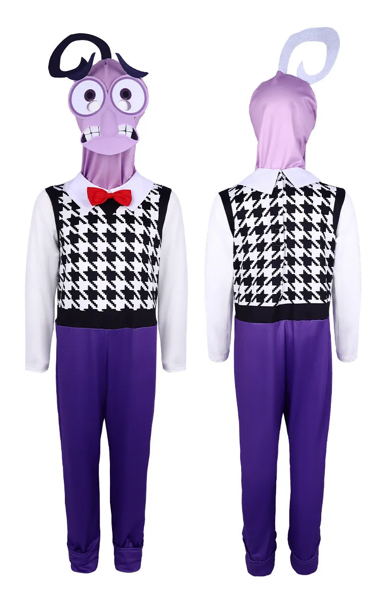 Inside Fear Costume Kids Adults Out Jumpsuit and Helmet Cosplay Outfit for Carnival