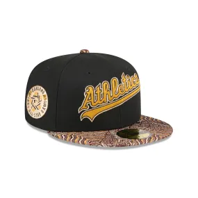 Just Caps Jacquard Visor Oakland Athletics 59FIFTY Fitted Hat