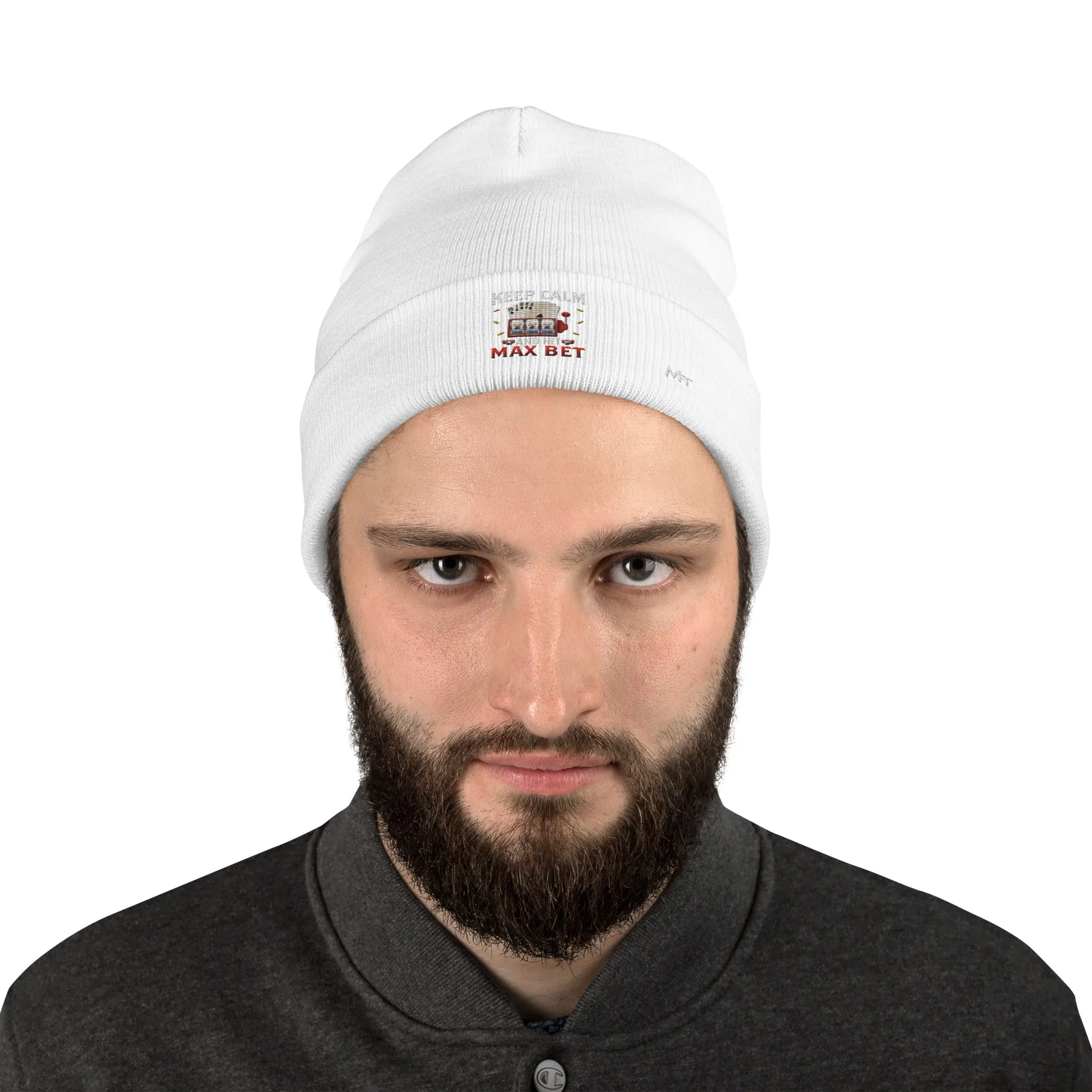 Keep Calm and Hit Max Bet - Embroidered Beanie