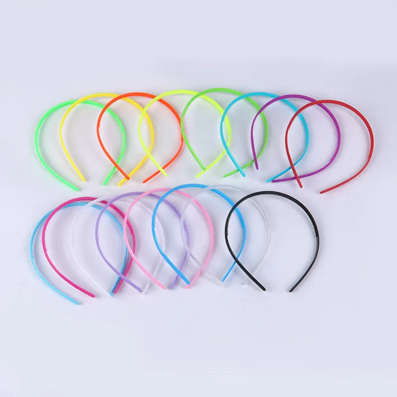Korean Version Of The Popular Cute Children Diy Plastic WithTeeth Candy Color Head Hoop Headdress Headband Hair OrnamentsC001