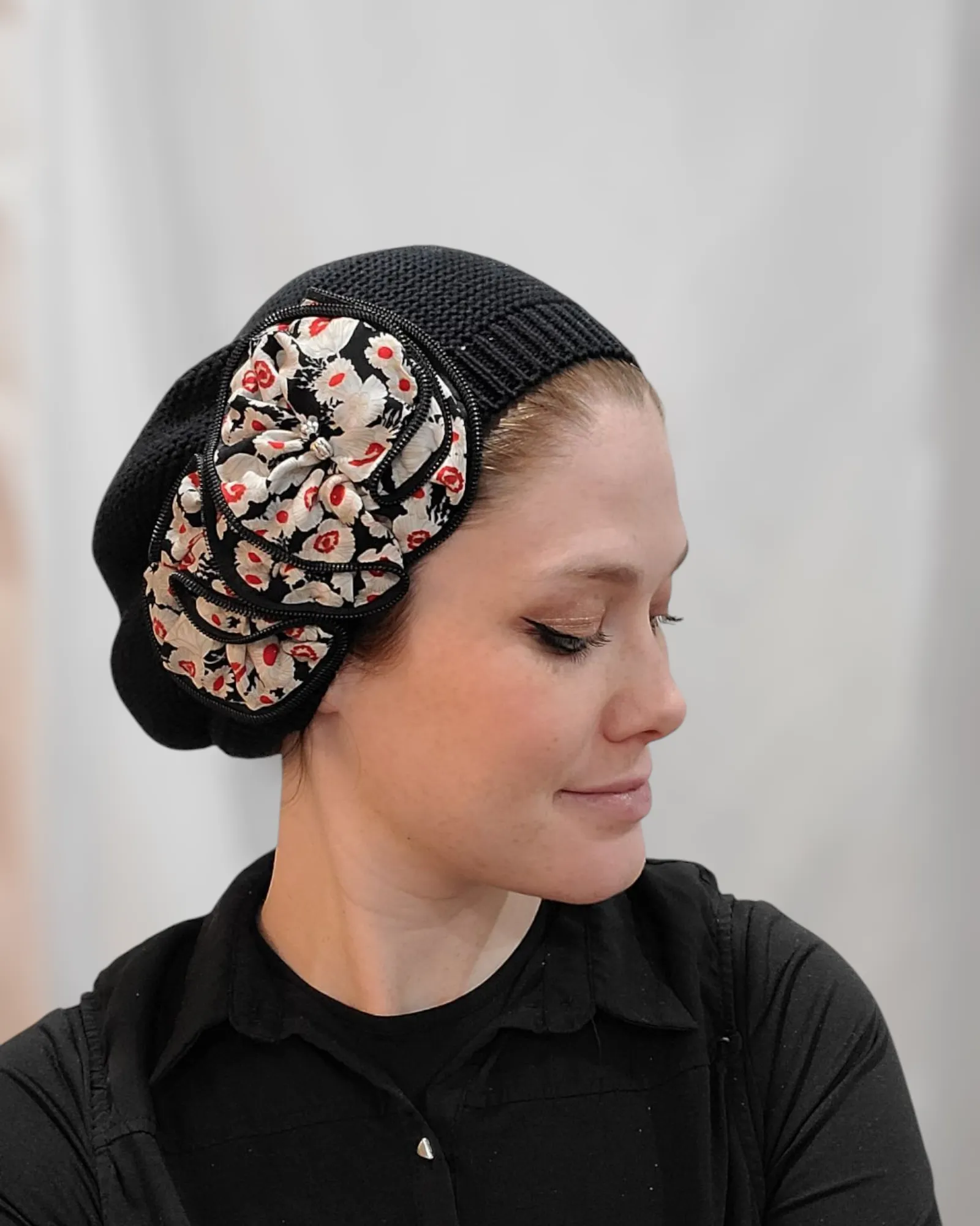 Large Size Black French Beret