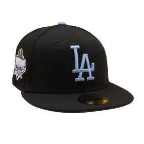 Los Angeles Dodgers Cooperstown 59Fifty Fitted 40th Anniversary - Black/Sky Blue