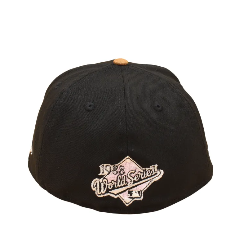 Los Angeles Dodgers Cooperstown 59Fifty Fitted World Series 80es Patches - Bronze/Black