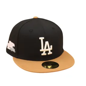 Los Angeles Dodgers Cooperstown 59Fifty Fitted World Series 80es Patches - Bronze/Black