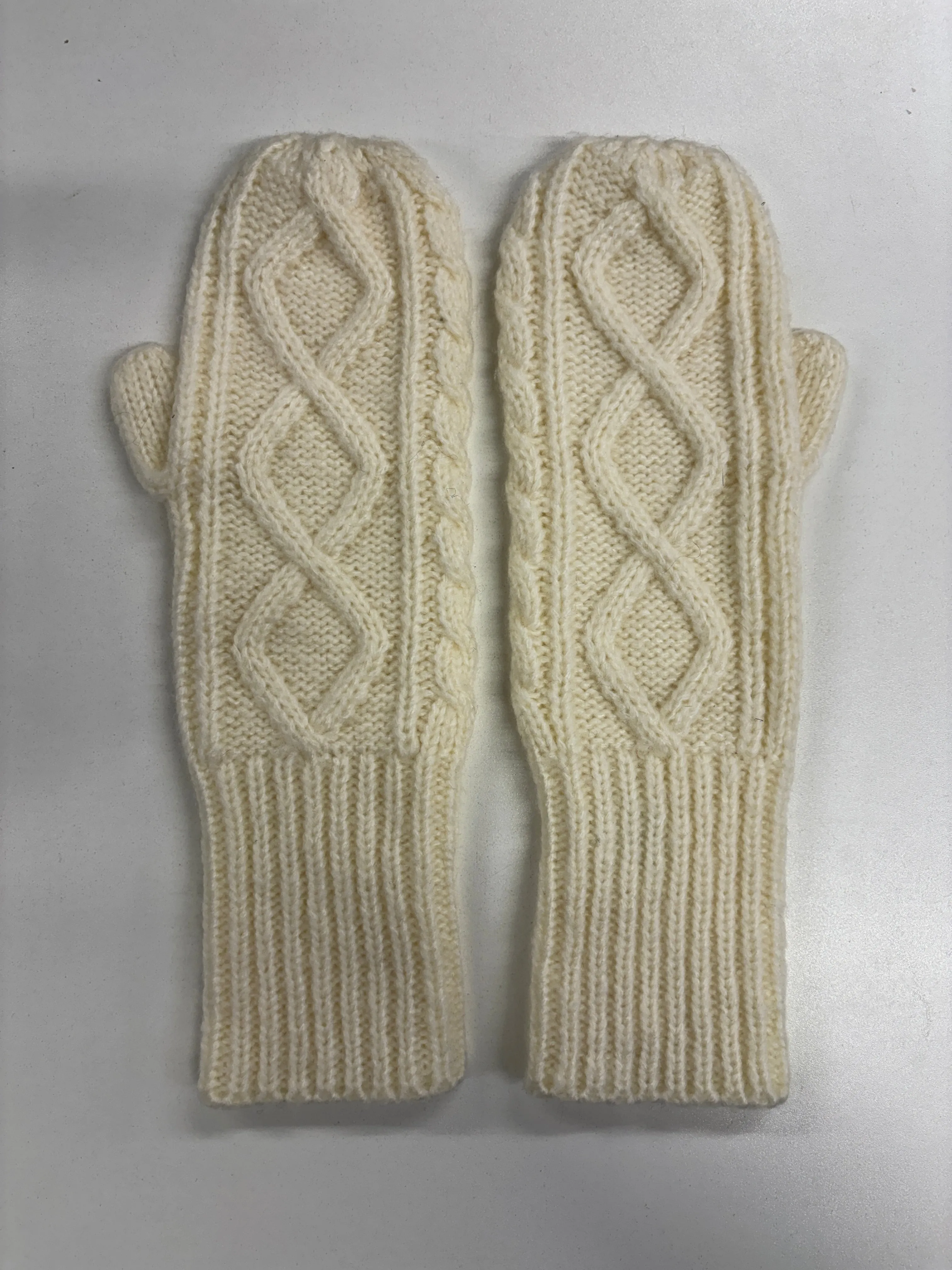 Lu.ciee Ivory Mohair Knitted Beanie Hat and Mittens OS NWOT