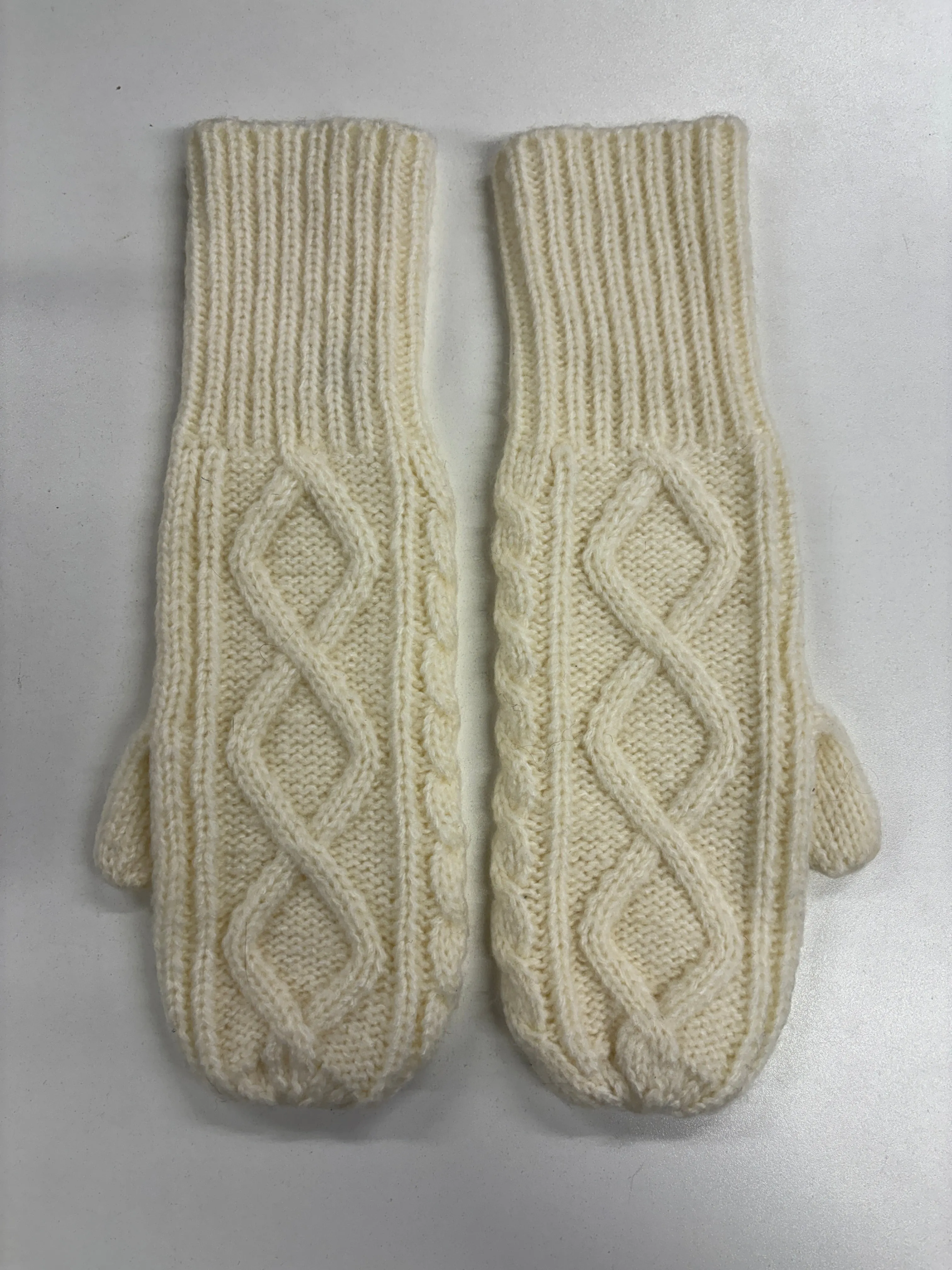 Lu.ciee Ivory Mohair Knitted Beanie Hat and Mittens OS NWOT