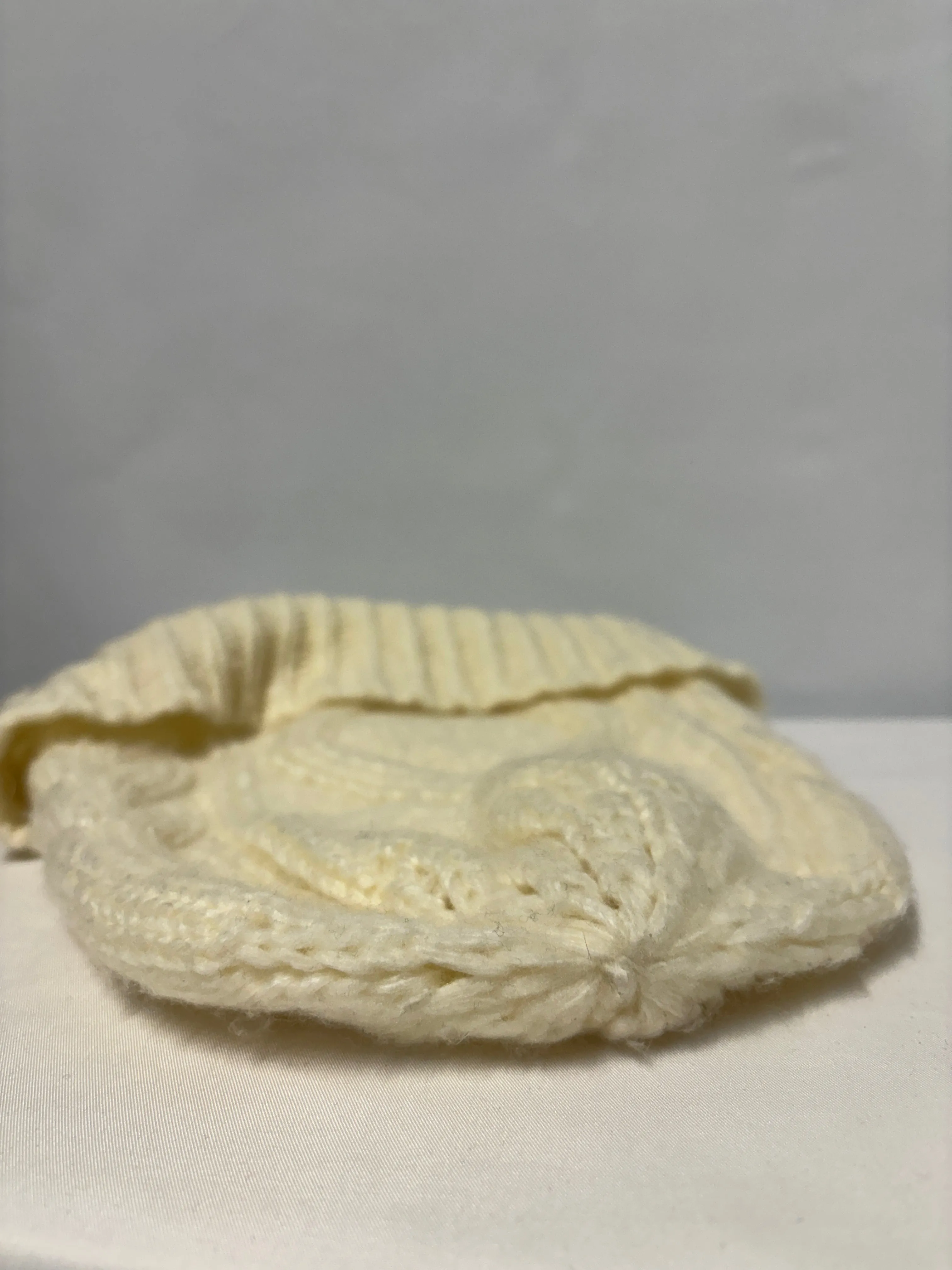 Lu.ciee Ivory Mohair Knitted Beanie Hat and Mittens OS NWOT